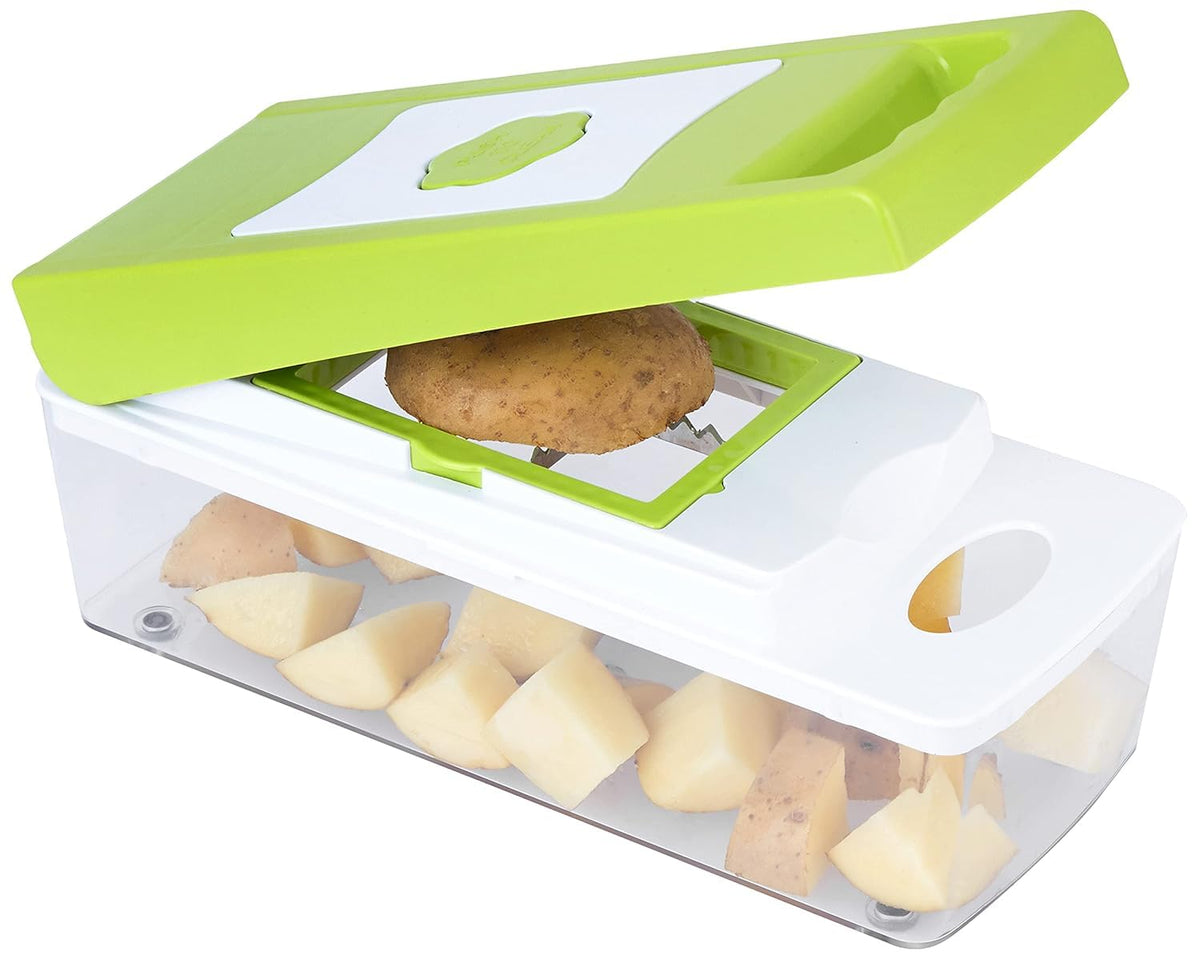 Vegetable Chopper,15-in-1 Multifunctional veggie chopper,Slicer, Dicer & Cutter for Kitchen–Food Processor with Container for Onion, Tomato,Potato, Fruits–Easy Clean & Storage