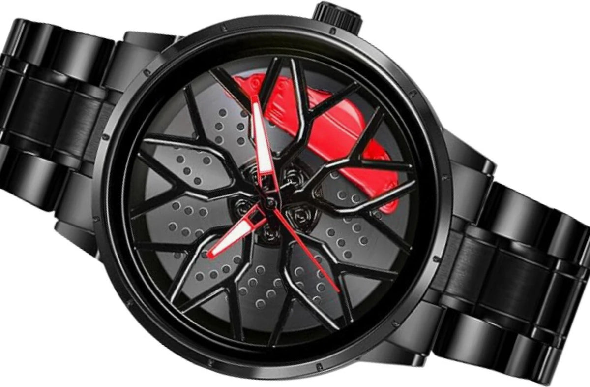 Car Wheel Watch| Premium look| Spinning Car Rim Hub Design