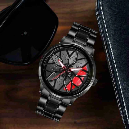 Car Wheel Watch| Premium look| Spinning Car Rim Hub Design
