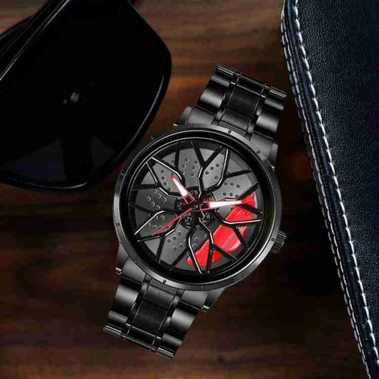 Car Wheel Watch| Premium look| Spinning Car Rim Hub Design