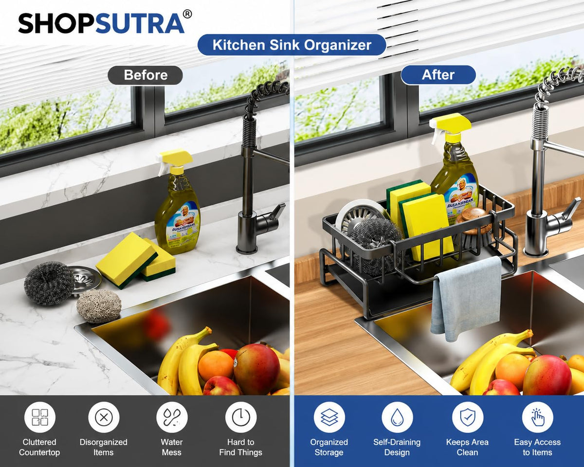 Kitchen Sink Organizer Rack