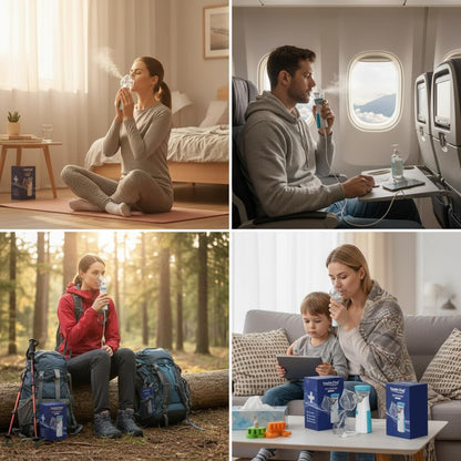 Mesh Nebulizer Machine for Adults & Kids | Rechargeable Handheld Steam Inhaler | Silent Mini Nebulizer for Asthma, Cough, Breathing Therapy