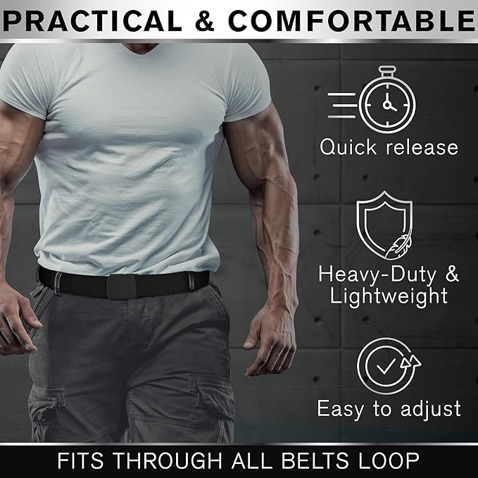 QUICK LOCK TACTICAL BELT– Heavy-Duty & Quick Release – Military, Work, Rigger, Duty & Utility Belt for Men