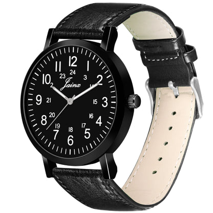 Men's Analog Leather Watch