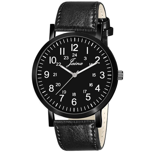 Men's Analog Leather Watch